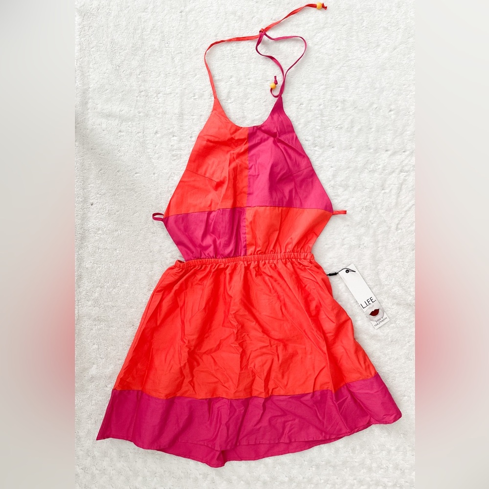 NWT- L.I.F.E Love Is For Eternity Bright Color Block Mini Dress